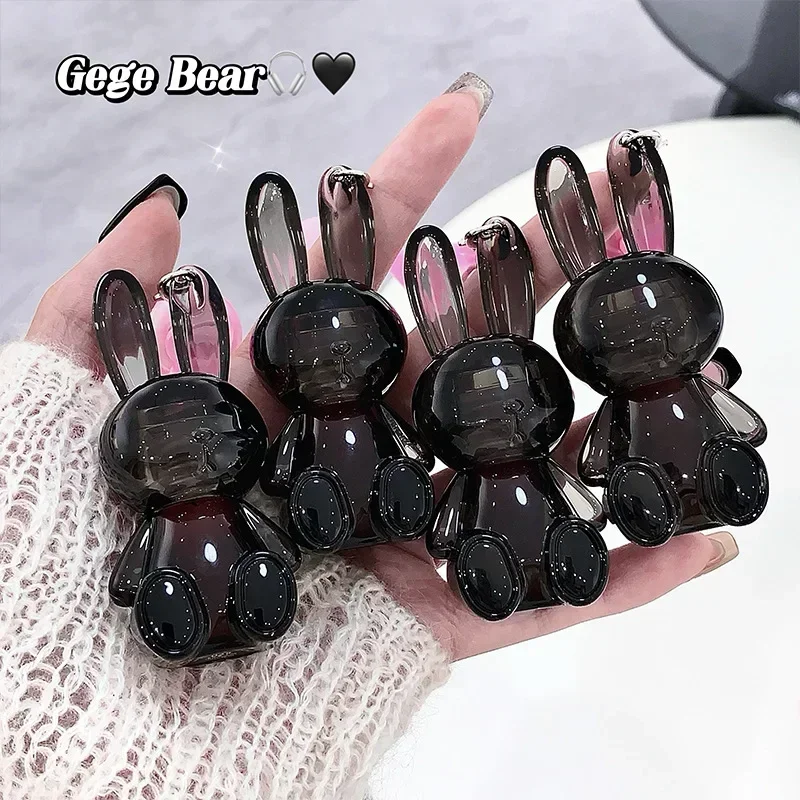 Gege Bear Black Rabbit Wasserglanz-Lippenglasur-Spiegel, feuchtigkeitsspendend, pralle Lippen, getönt, nicht leicht zu kleben, langanhaltendes Make-up