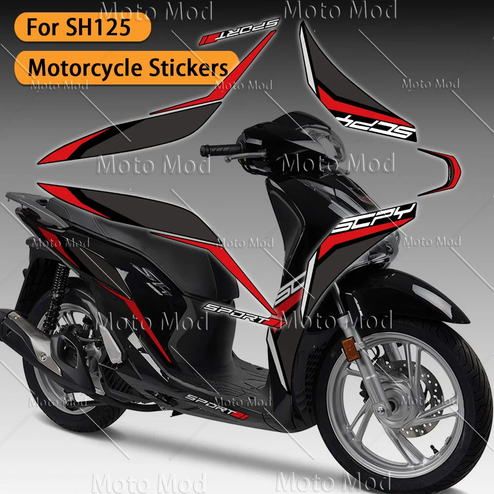 

3M Motorcycle Front Body Stickers Set Fairing Decals Kit Waterproof Accessories For SH125 SH 125