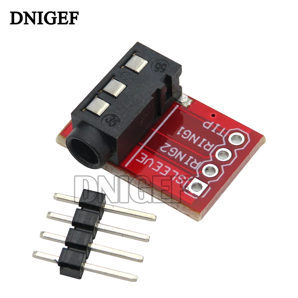 Dnigef 3.5Mm Plug Jack Stereo Plastic + Metalen Trrs Headset Audio Socket Breakout Board Uitbreiding Connector Module 3.5Mm jack