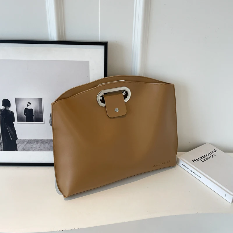 حقائب للنساء موضة جديدة سعة كبيرة حمل حقيبة مزاجه التنقل حقيبة كمبيوتر محمول الذكور حقيبة بولي PU أنيقة مخلب الحفلات