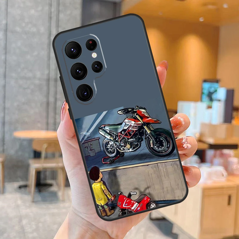 Funda de teléfono con pantalla para motocicletas Samsung Galaxy S25 S24 S23 S22 S20 S21 Ultra S9 S10 Plus S25 FE