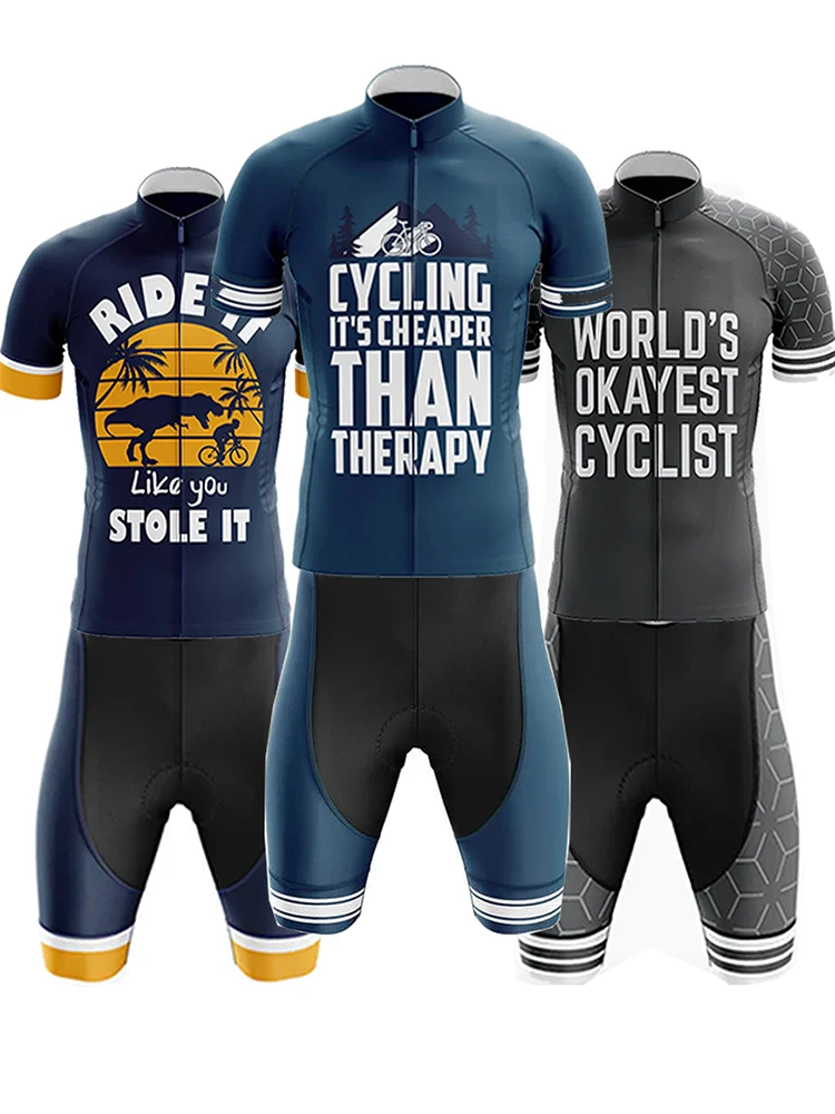 AliExpress Bouygues Cheaper Than Therapy Bicycle Team Short Sleeve Maillot Ciclismo Men Cycling Jersey Set Summer Breathable Cycling Clothing Suit