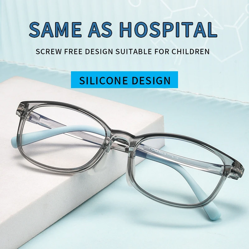 ENTITY Customized Lenses For Children Computer Eyeglasses TR90 Silicone Myopia Hyperopia Prescription Ultra light only 9.4g CR39