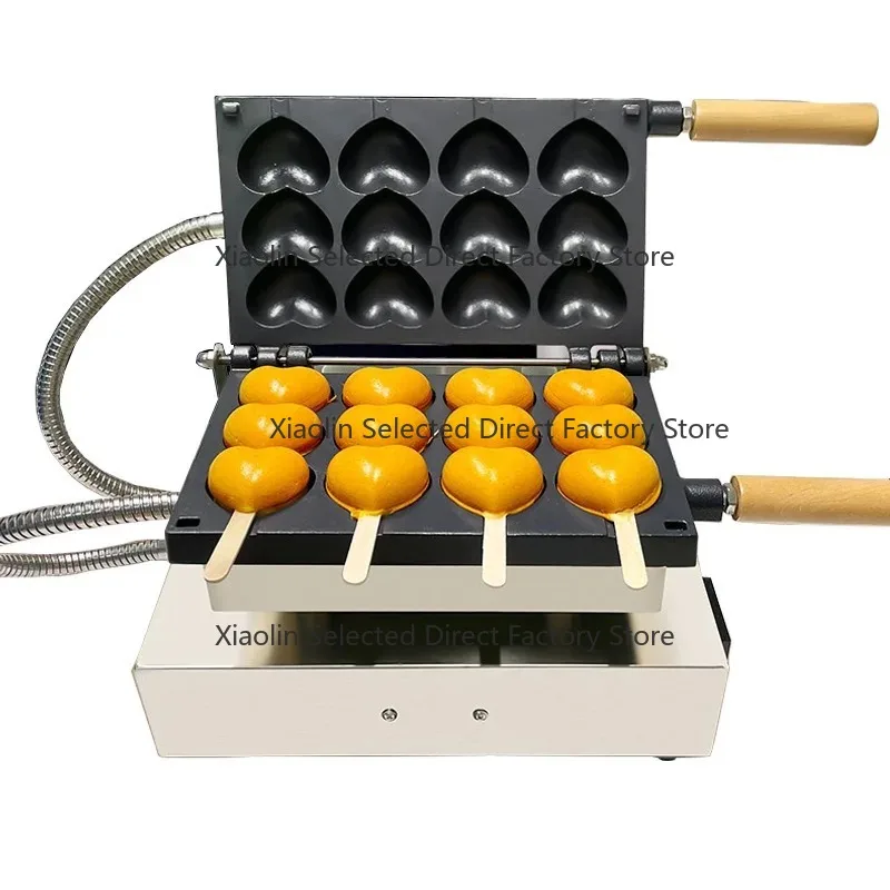 Heart Shaped Skewer Waffle Maker 220V Non‑Stick 4 Strings Waffle Baking Machine Kitchen Snack Dessert Making Equipment
