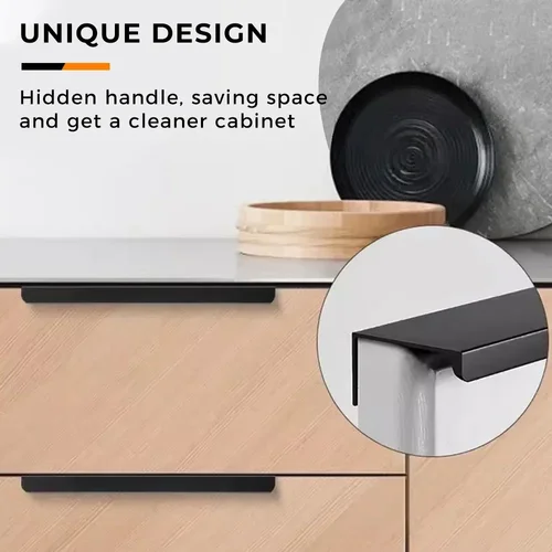 Imagen 2 del producto negro cepillado oro plata oculto tiradores para armarios y cajones pomos y tiradores para cajones pomos y tiradores para cajones zapateros muebles zapateros resolver muebles de baño muebles de tv