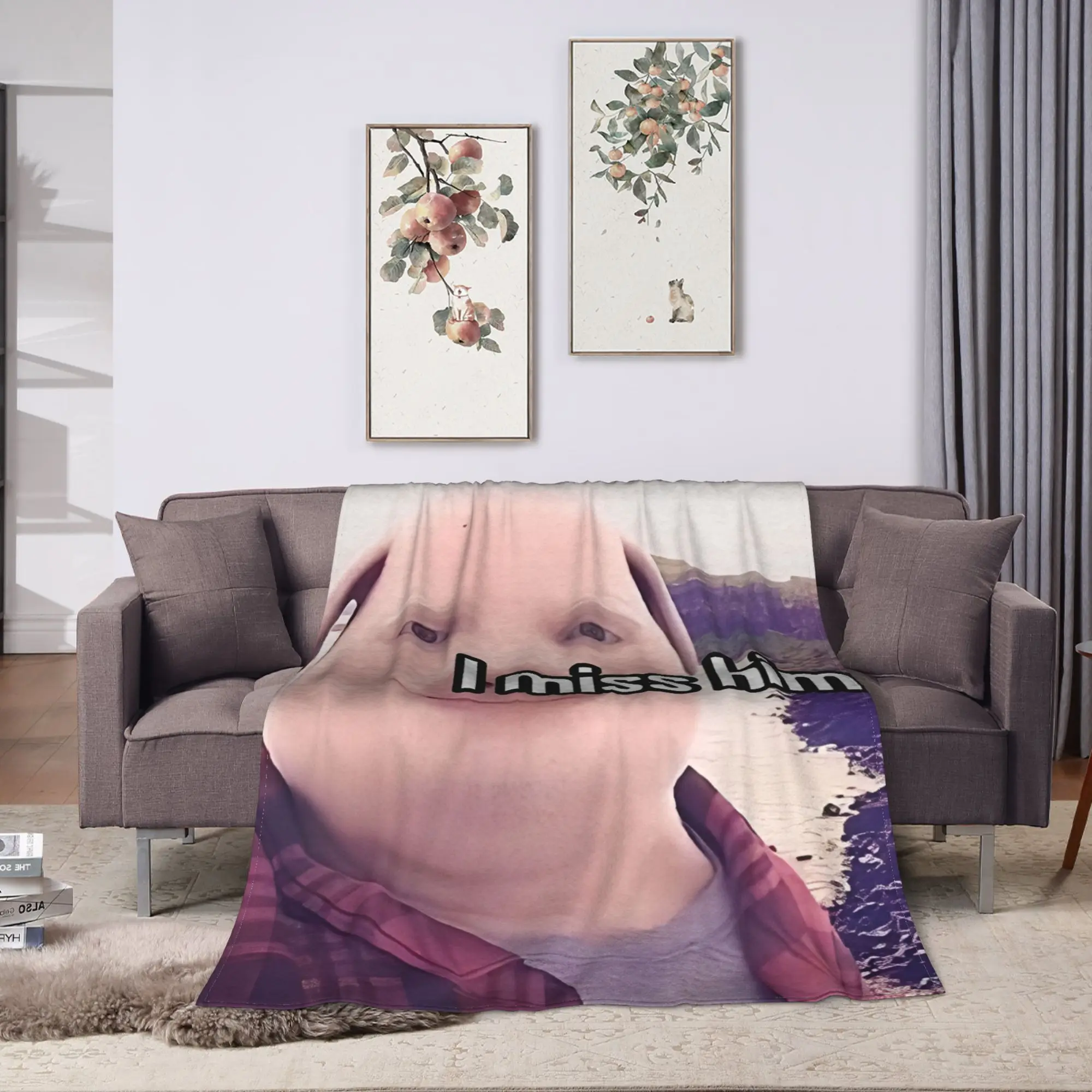 John Pork Is Calling Blanket Quality Super Soft  Bedding Throws Autumn Airplane Travel Outdoor Funny Bedspread