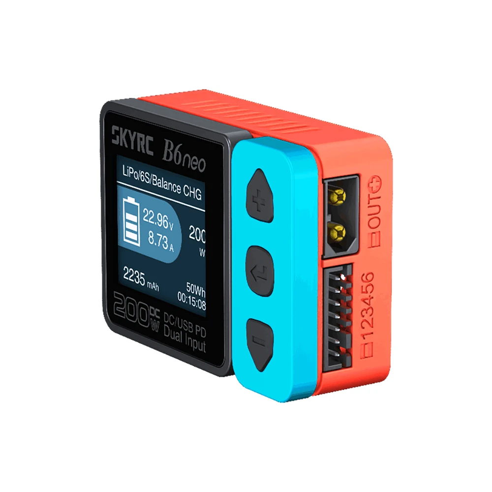 SkyRC B6 neo Smart Charger DC 200W PD 80W LiPo Battery Balance Charger Compact 6S Charger Discharger