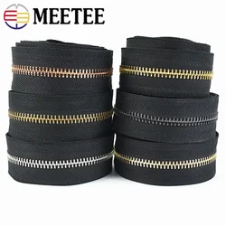 2/5/10Yards 5# Metal Zippers Tapes By The Meter Bag Jacket Clothes Decorative Zipper Repair Kit DIY Tailor Sewing Accessories