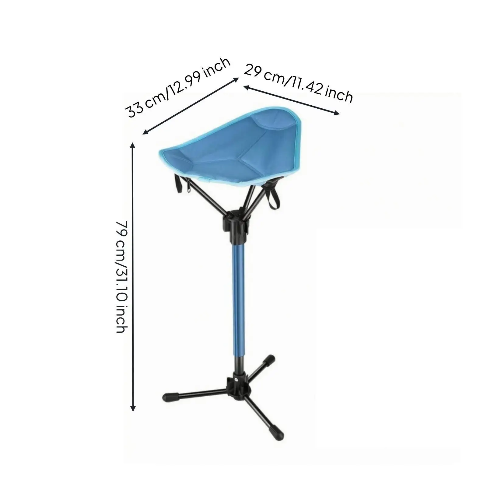 Compact Folding Stool Chair Portable Outdoor Seat Heavy Duty Aluminum Frame 120kg Load for Fishing Camping Beach Travel