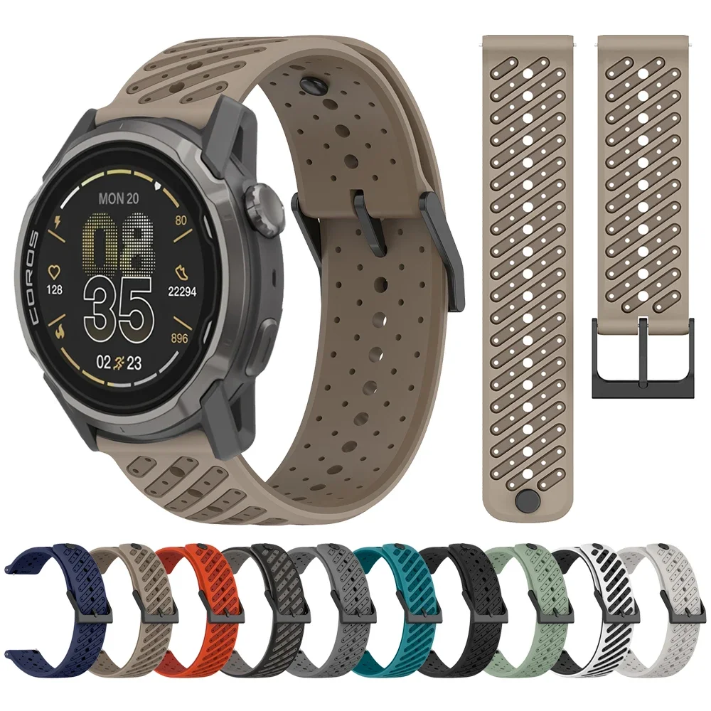 22mm Watch Band For COROS APEX 4 42mm Silicone Strap For COROS PACE 4 3/PACE Pro/ APEX 2 Pro Bracelet Replacement Accessories