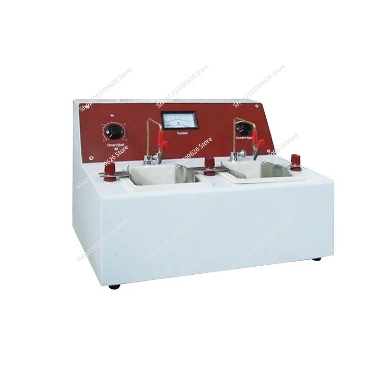 250W Two Groove Electropolisher Dental Electrolytic Polishing Machine with Two Water Baths Stainless Steel Machine Type Polisher