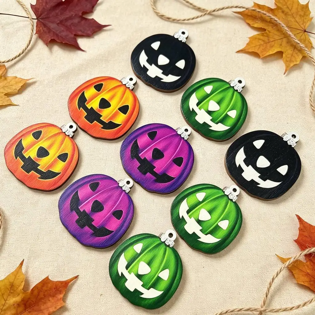(12 pcs/bag)66X80mm Pumpkin Decoration Pendant Wall Decoration Room with Halloween Theme