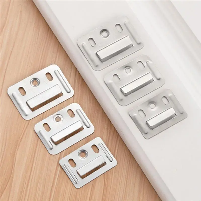 100Pcs Mount Bracket Interlock Hanging Buckle Furniture Connector Wall Picture Frame Hanger Frames Hooks Wall Panel Buckle