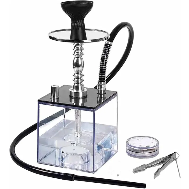 

ChuHan Acrylic Hookah with LED Light Shisha Box Nargile Sheesha Narguile Chicha Cachimbas Water Pipe Shisha Hookah Set Accessory