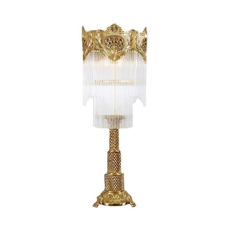 

Art bedroom bedside lamp palace crystal living room decoration