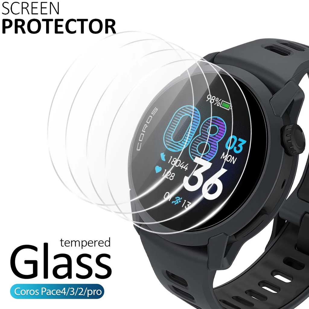 2Pcs Watch Protectors for Coros Apex 4 2 Pro 42mm 46mm Pace 4 3 2 PRO SmartWatch HD Clear 9H Tempered Glass Screen Protector