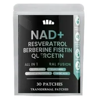30 Parches Nad + Boosting Parches Transdermicos Con Nr + Resveratrol Curcuma + Quercetin - Reparación Celular, Envejecimiento Saludable