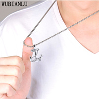 3-Color Alloy Anchor Cross Men Necklace Women In Pendant Necklaces Titanium Steel Personalized Fashion Jewelry Accessories