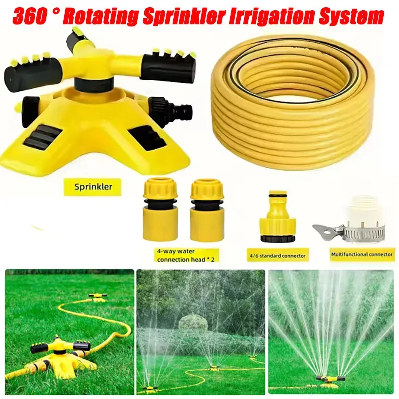 

360 Degree Automatic Rotating Sprinkler - High - Quality ABS Material, Large - Area Coverage for Garden and Lawn Irrigation