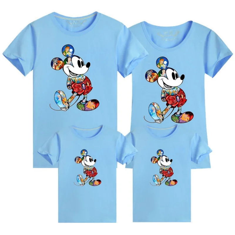 Sleeve Family of Four Full Home Decoration Cute Father Son Baby Clothing Mother-kids Mother and Daughter Dress Children's