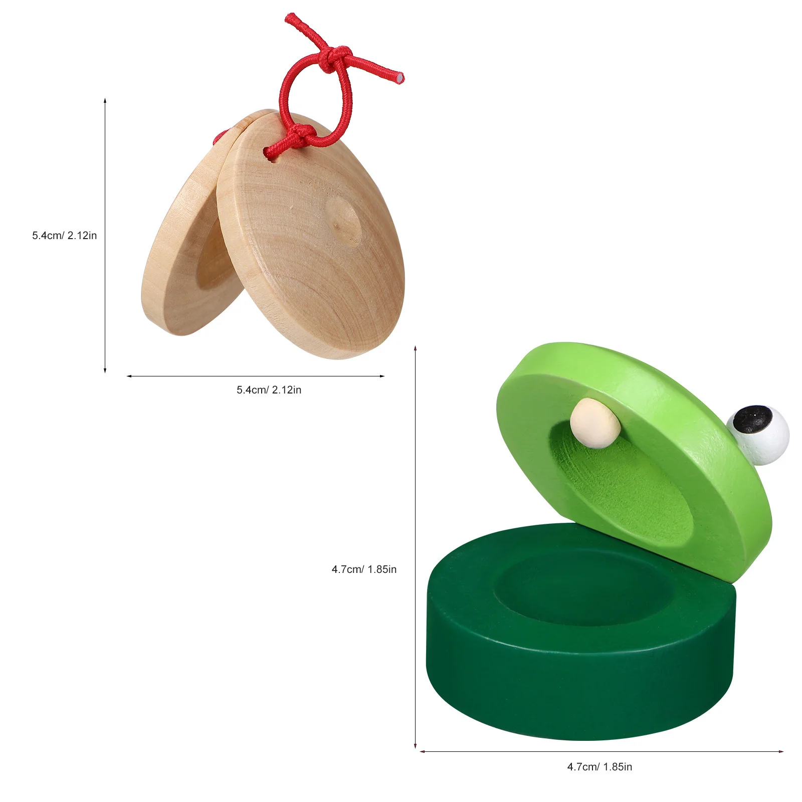 10 Stuks Kleurrijke Cartoon Castagnetten Houten Vinger Castagnet voor Kinderen Hand Oog Coördinatie Muziekinstrument Beginner Praktijk