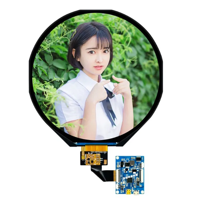 Интерфейс MIPI, 500 нит, 1080x1080, панель высокой яркости с драйверной платой HDMI, 7-дюймовый круглый ЖК-экран TFT, IPS-дисплей