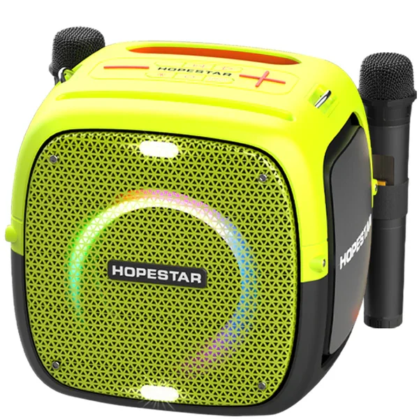 Wholesale HOPESTAR Party One 80W Portable  Speaker Dual Wireless Mics RGB Lights IPX5 Waterproof 10H Playtime TWS