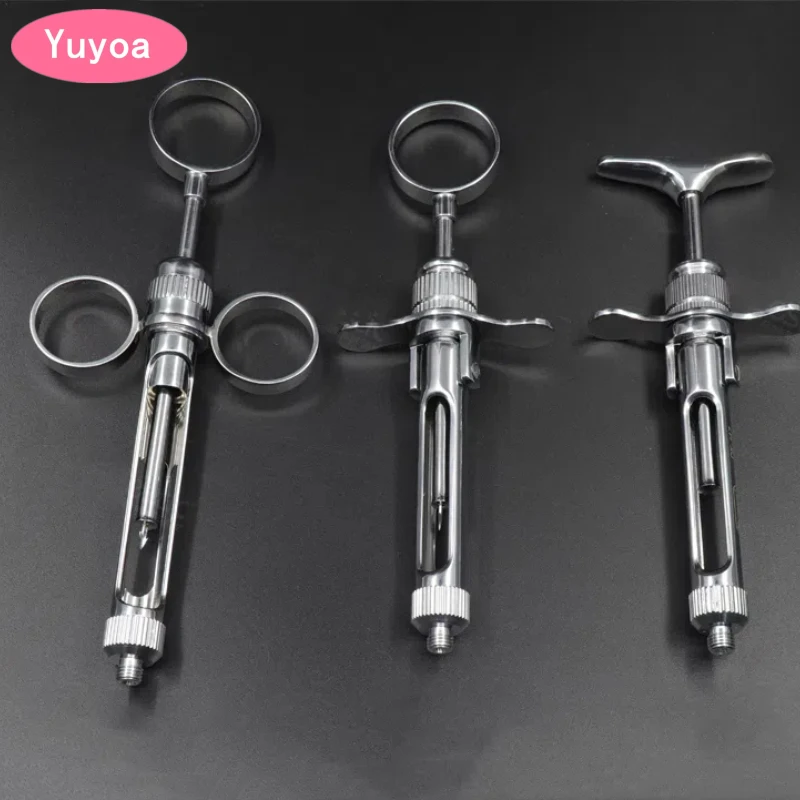 High Quality 1 Set Dentistry Injection Syringe Flat/Sharp/Screw Head Dental Aspirating Syringe Surgical Instrument