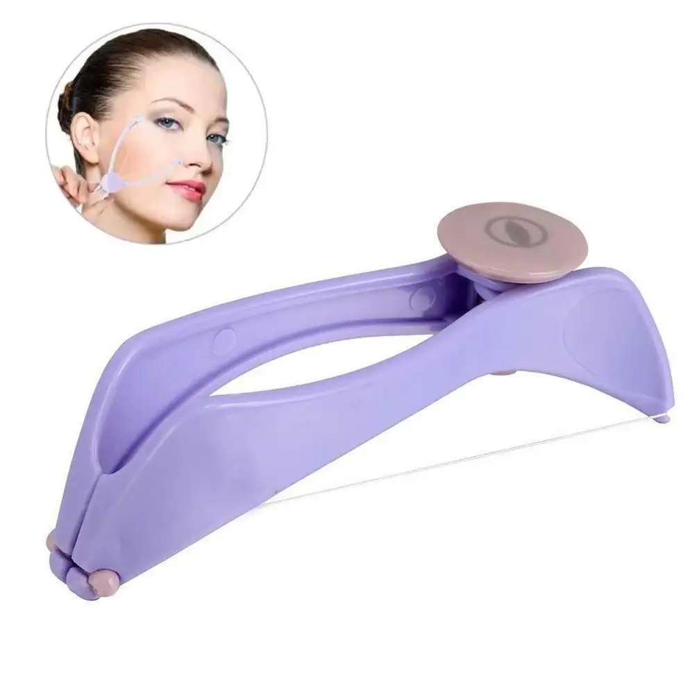 Manual Facial Hair Remover Purple Color DIY Threading Epilator Face Defeatherer Hair Removal Makeup Beauty Tool For Women U6F1