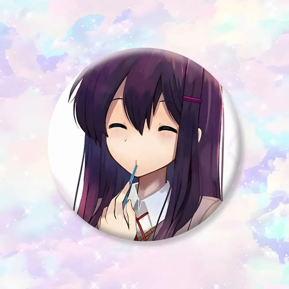 DDLC Girl Y-Yuri Abzeichen, kreative Anstecknadeln aus Weißblech, Brosche, Abzeichen für Kleidung, Rucksack – Detail 12