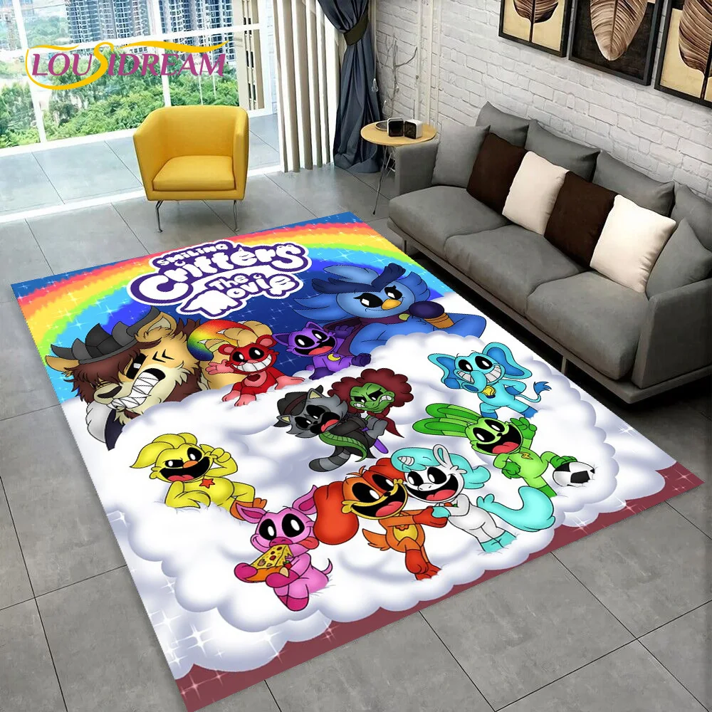 Cartoon Smiling Critters Catnap Bobby Cute Carpet Rug for Bedroom Living Room Home Sofa Decoration,kid Play Decor Floor Mat Gift