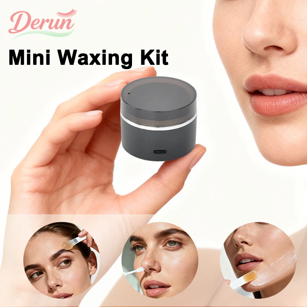 USB Mini Wax Heating Machine Wax Heater Kit  Melting Warmer Pot for Lips Eyebrow Nose Ear  Hair Remova For Men and Women