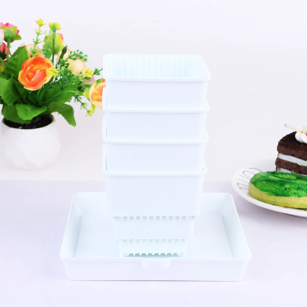 

Plastic Flower Combination Succulent Pots Bonsai Tree Black Drainage Holes Airflow Root Growth Balcony Greenhouse Desk Bookshelf