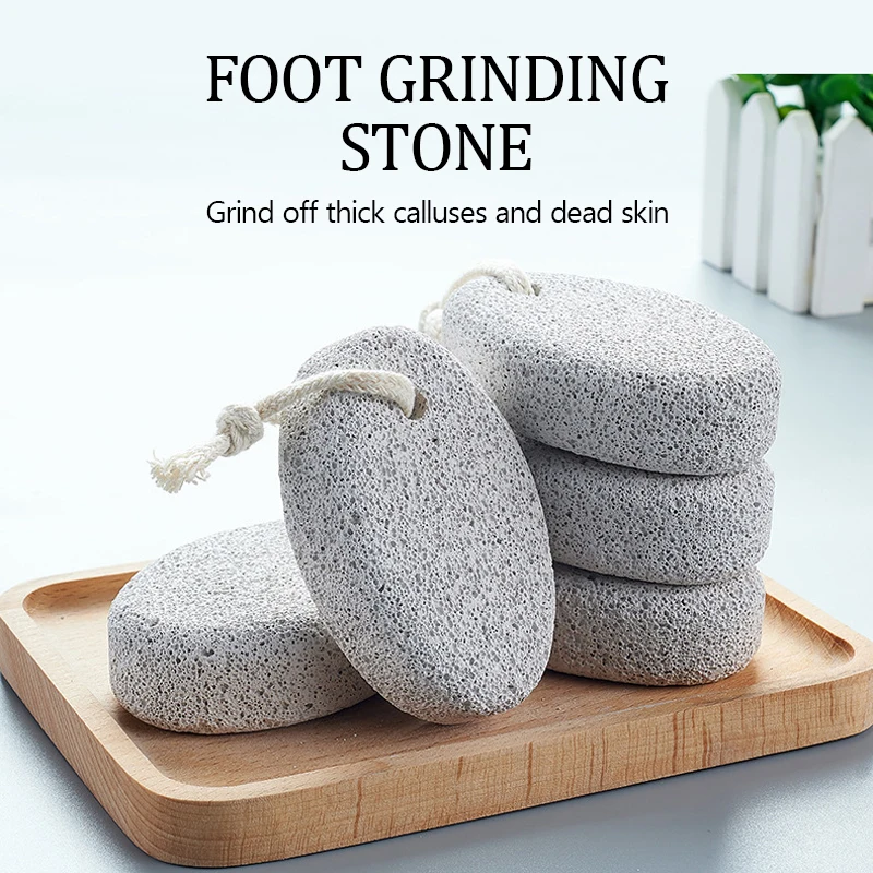 Hard Natural Pumice Stone Feet Elliptical Exfoliation Tool Accessories Foot Scrubber Dead Skin Pedicure Brush