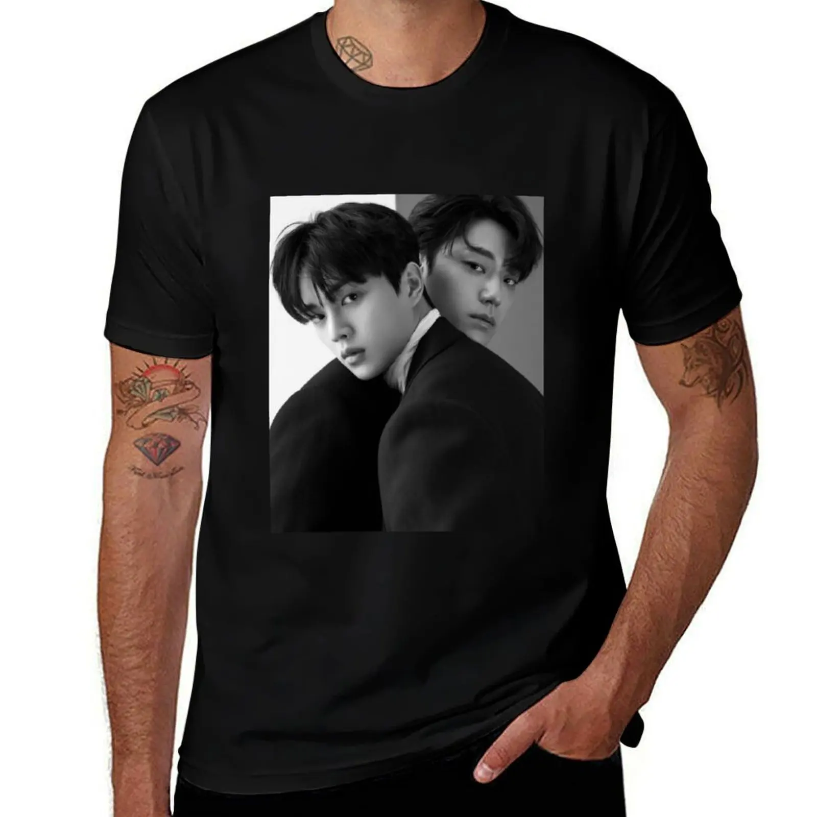 

song kang and lee do hyun model T-Shirt cotton t shirts high quality t shirt for man T-Shirt