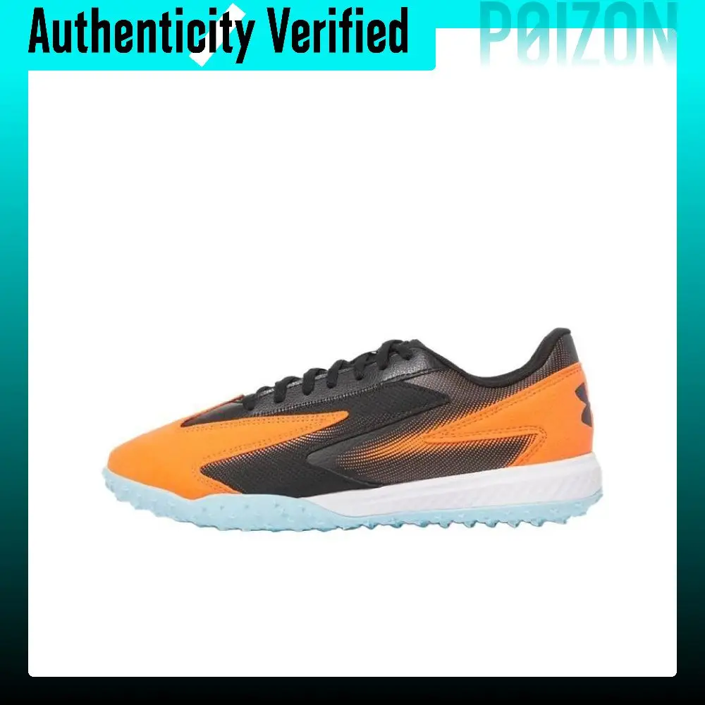 Under Armour TF Turf Abrasion Resistant Abrasion Resistant Soccer Shoes Unisex Black Orange 3028293-001