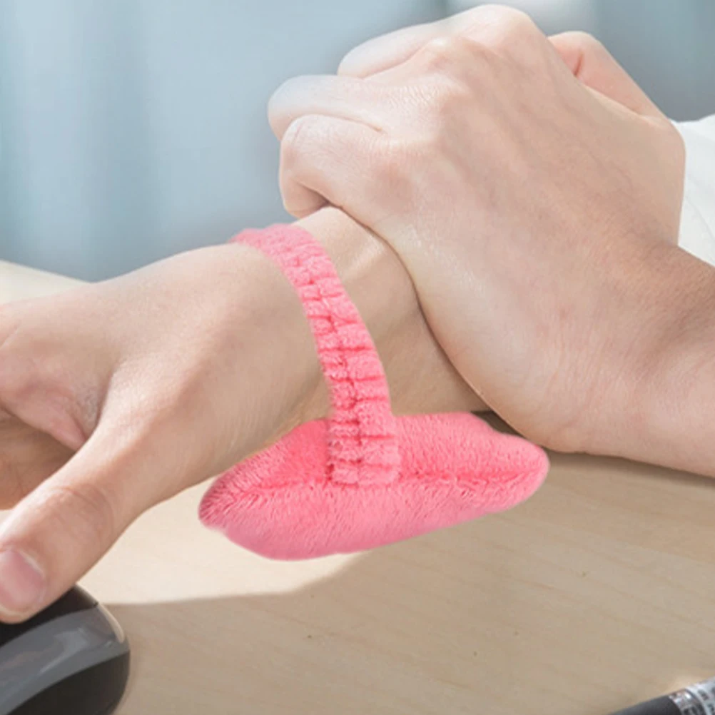 Almohada protectora de muñeca pequeña, cojín de escritorio, Monitor, ratón ergonómico, tela de franela para ordenador y oficina, 4 Uds.