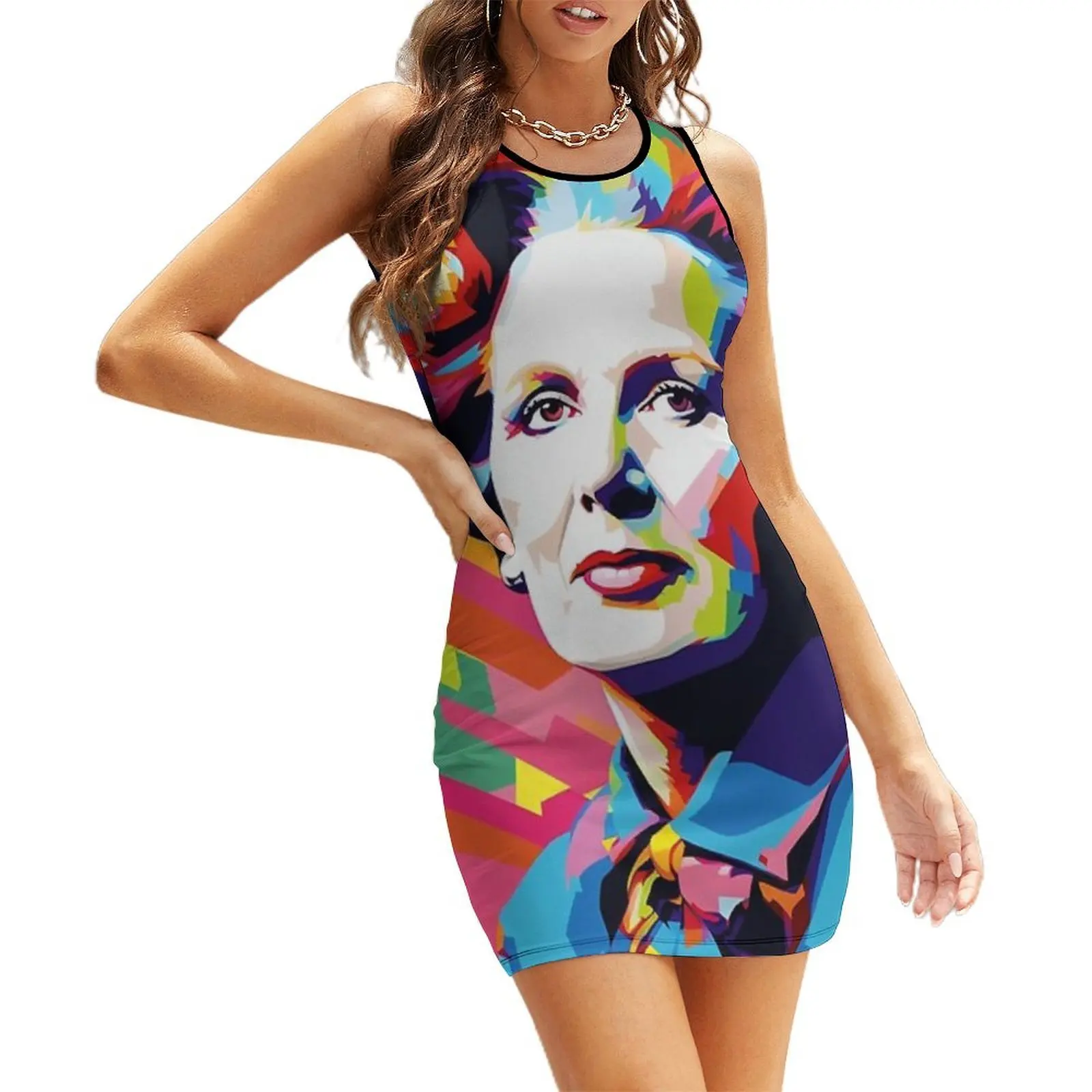 

Thatcher Pop Art 2 Sleeveless Sundress summer dress for women 2025 Women's evening dress Clothing female