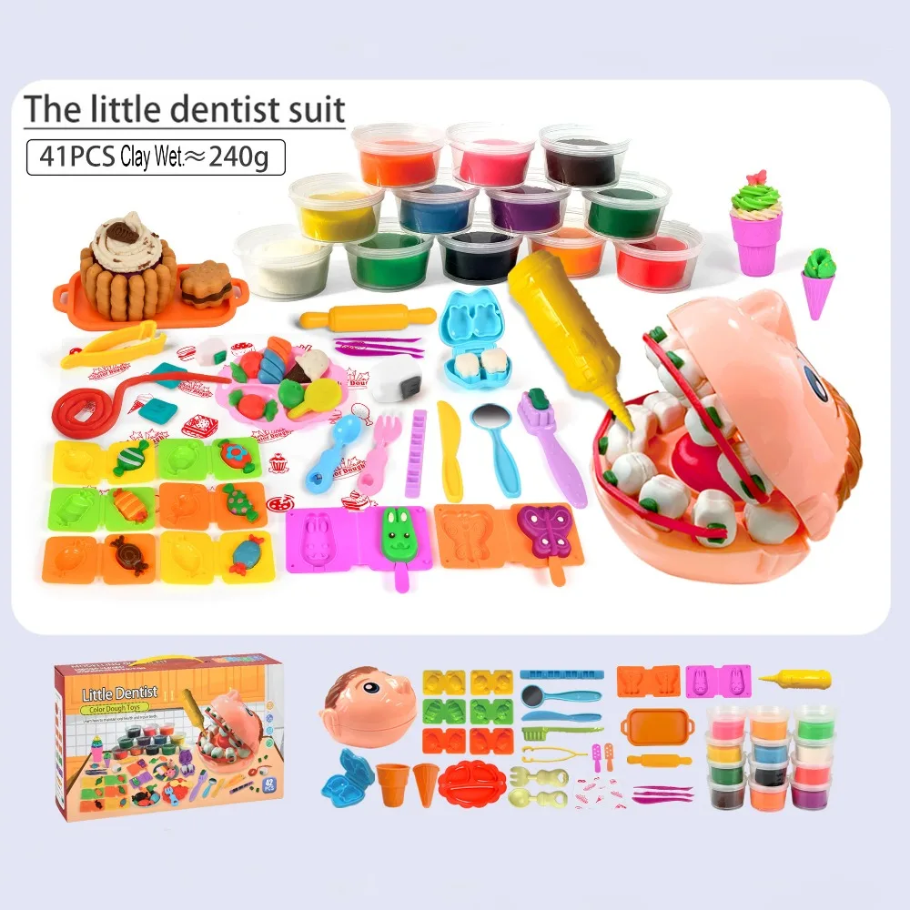 Moldes de argila multicoloridos, conjunto de brinquedos, máquina de macarrão de plástico, simulação de brinquedos de cozinha, máquina de sorvete, acessórios diy