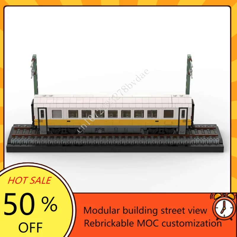1933Pcs MOC Airport Express Coach Train Set, Express Locomotive Model, Custom Puzzle Architecture, DIY Assembly Sets, Toys Gifts