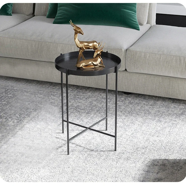 

Mini Double-Layer Nordic Small Coffee Table Living Room Sofa Small Round Table Simple Modern Bedroom Bedside Table