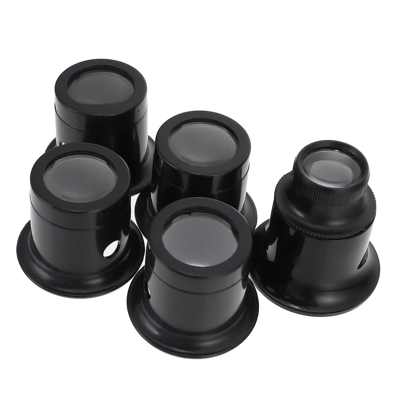 

5Pcs Eye Clip Magnifying Glass Set Durable Plastic Glass Long Service Repair Tool Practical Holiday Gift