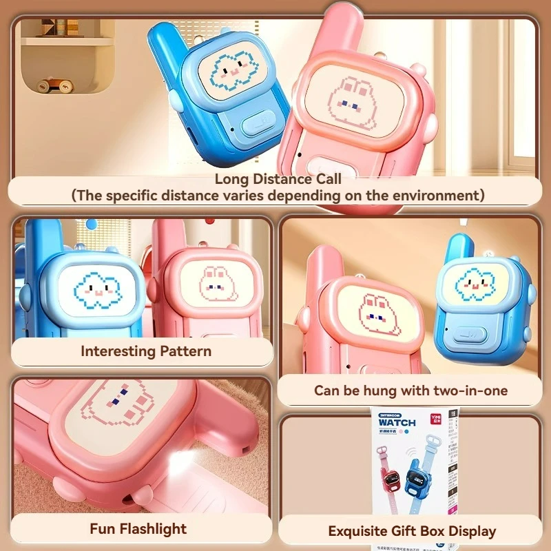 Talkie-walkie pour enfants, petit téléavertisseur portatif, Parent-enfant, sans fil, télécommande extérieure, Communication intelligente, Puzzle, jouet, cadeau pour enfant