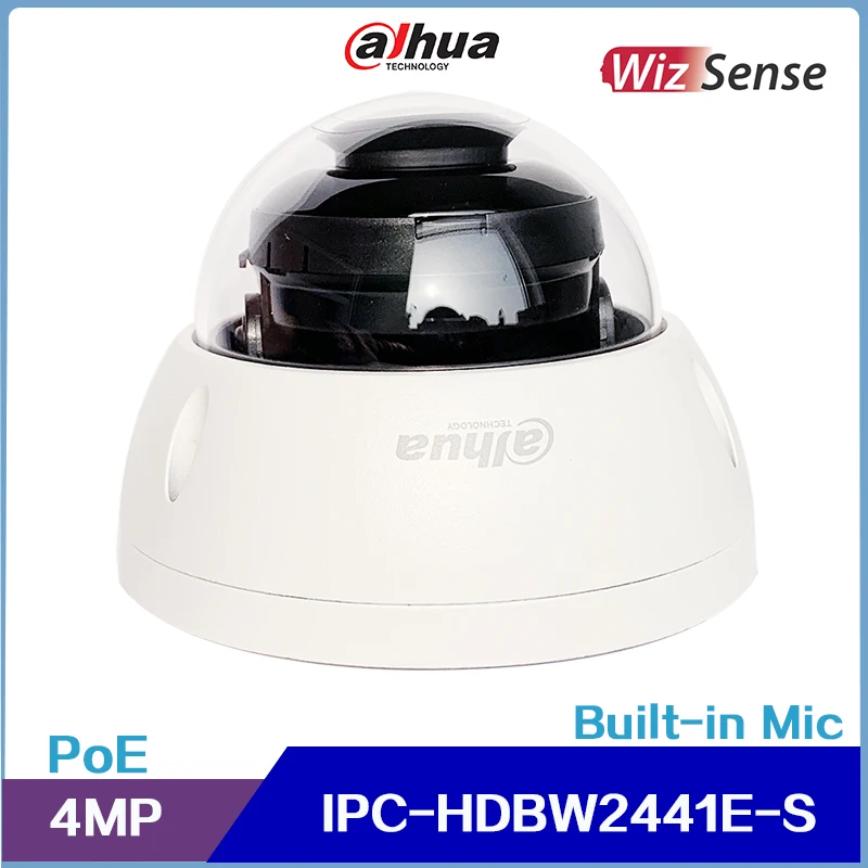 

Dahua IPC-HDBW2441E-S 4MP IR Fixed-focal Dome WizSense Network Camera, Built in MIC