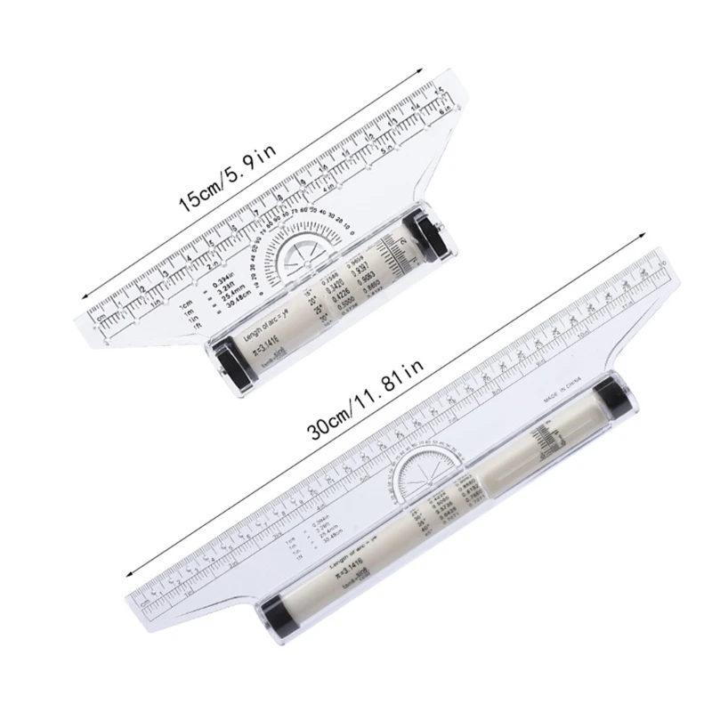 Parallel Ruler Protractor Professional Technical Drawing Design Examination