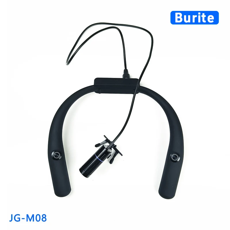 

Burite 3W Headlight 50000lux highlight Neck Hanging Headlights with Filter surgical surgeon Loupes Belt Clip Style headlamp