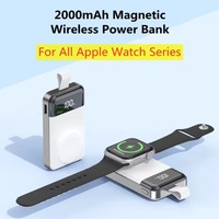 2000mAh Portable Power Bank Watch Magnetic Wireless Charger Powerbank External Battery for Apple Watch iWatch 10 9 8 7 SE Ultra