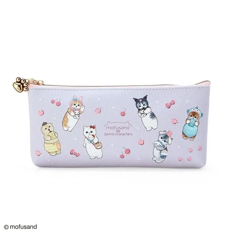 Mofusand Cute Cartoon Printed Pencil Case Portable Exquisite Small Stationery Storage Bag Multifunctional Zipper Pouch