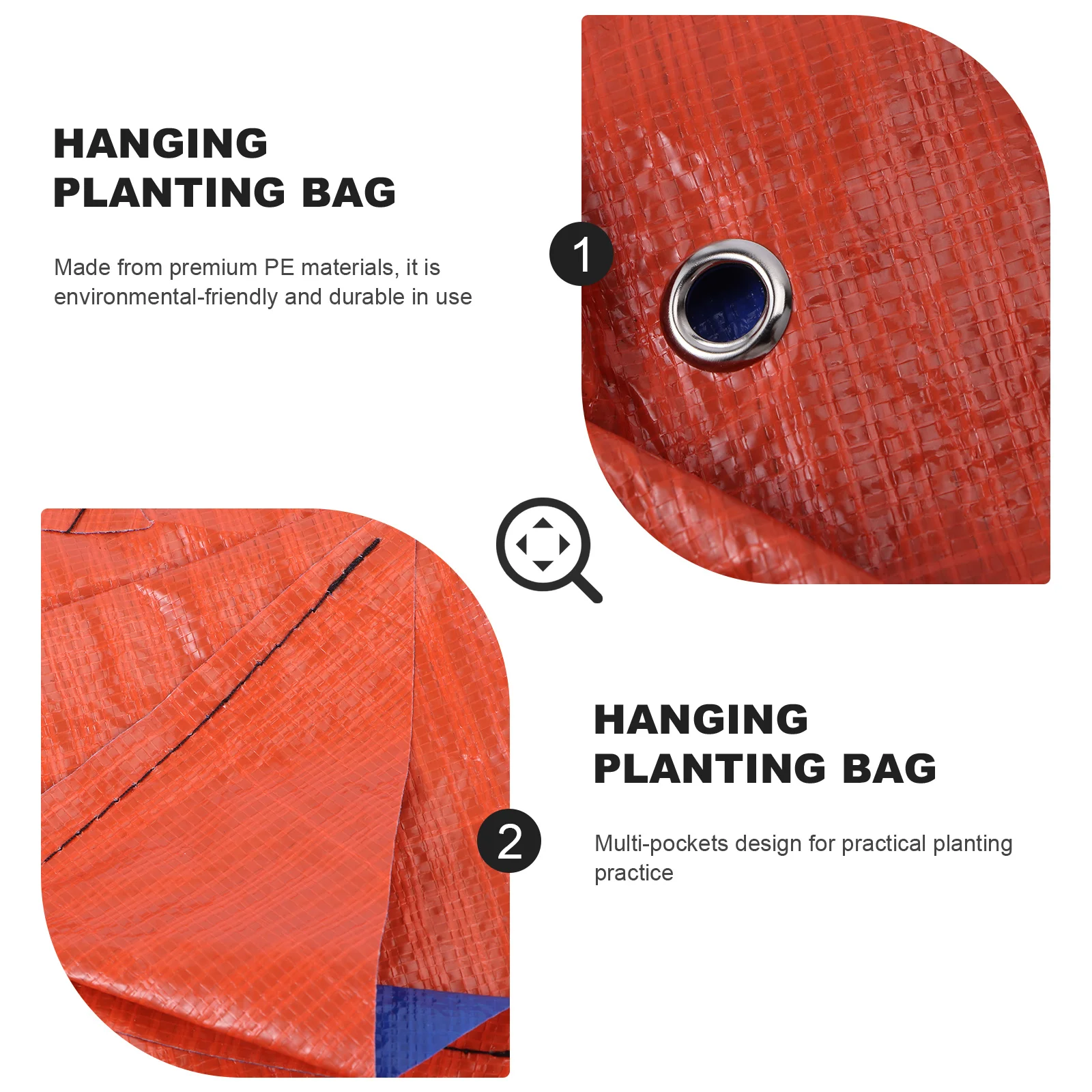 

1Pcs Strawberry Hanging Plant Bag Large Multi-Pocket Grow Bag Space-Saving Outdoor Indoor Vertical Garden Wall Hanging Plant