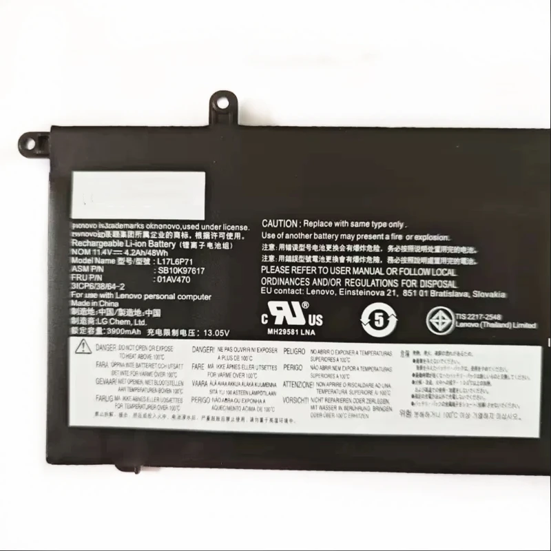 Imagem -03 - Csmhy-bateria para Lenovo Thinkpad X280 Série A285 Novo 11.4v 48wh L17l6p71 01av470 01av471 01av472 Sb10k97617 Sb10k97619